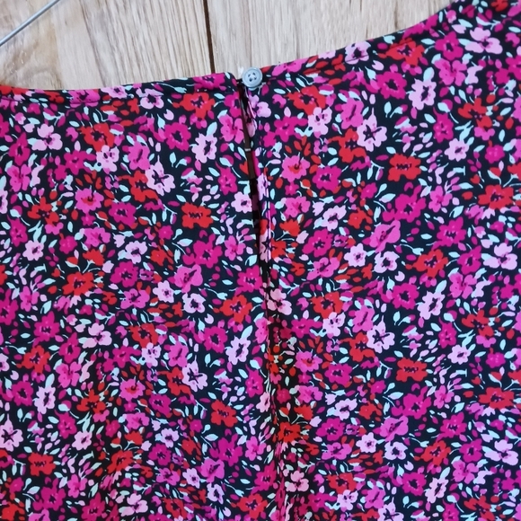 J.Crew Factory Dainty Floral Long Sleeve Peasant Blouse - Picture 4 of 9